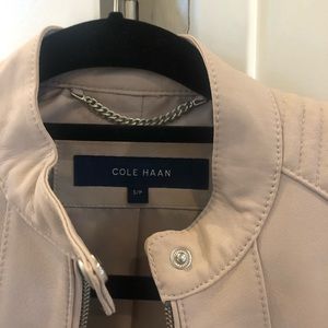 Cole Haan leather moto jacket